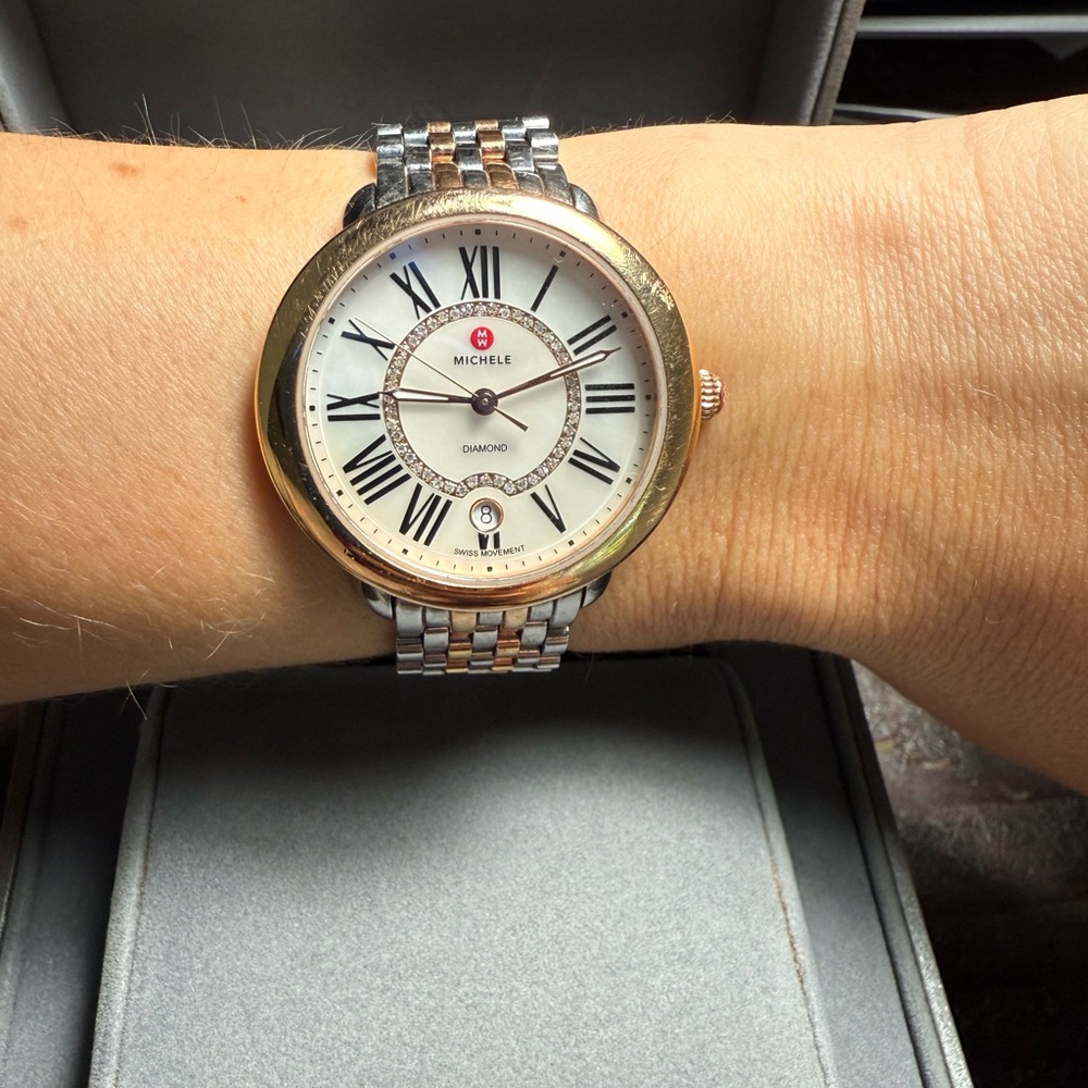 Michele Serein Stainless Stainless steel watch